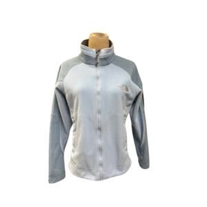 "THE NORTH FACE" 2 Tone Blue Fleece Women's Zip Fleece SZ S INSIDE LINER SNAPS